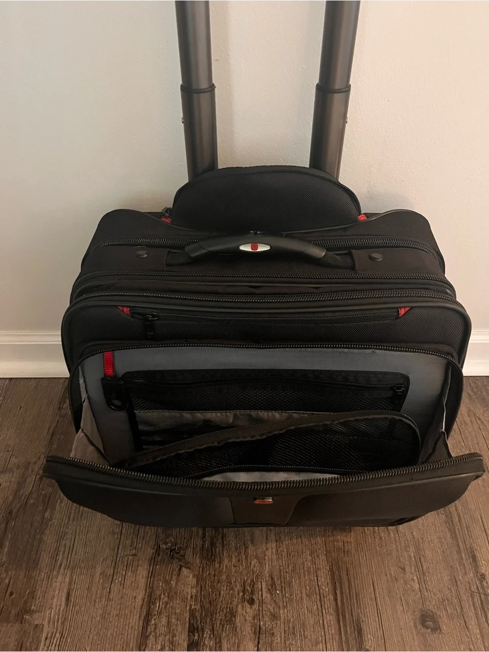 SwissGear Black Laptop Briefcase with Blue Accent